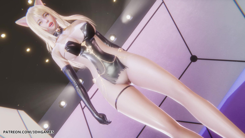 3D-Hentai Games: Mmd Hyo Min - Ładne ciało Ahri Seksowna striptiz League of Legends...