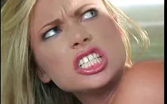 Amazing blonde loves rough handling