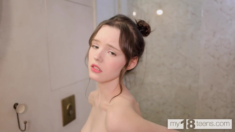 My 18 Teens: My18teens - Petite Dakota Doll Fucks Her Pussy in the Bathroom