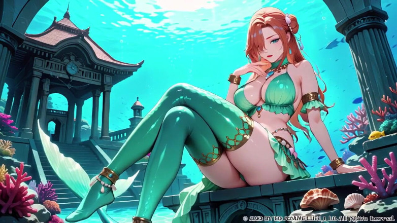 Tay Swift X: Red-haired Mermaid Princess's Private Tour in the Underwater Palace