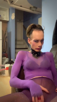 In My Purple See Thru Top