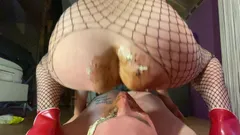 Facesitting with Food, Piss on Sub’s Face