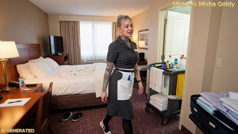 Goddess Misha Goldy: Ama de casa de hotel te atrapó