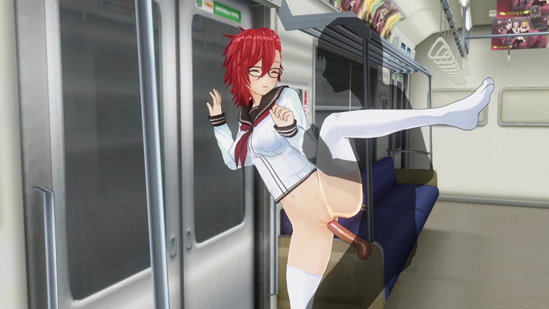 H3DC: 3 boyutlu hentai üniversiteli kız gece metro vagonunda duvara karşı sikiliyor