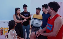 Bakchodi Inhindi 오디오로 가득 찬 십대 피부 소녀와의 인도 갱뱅 하드코어 섹스
