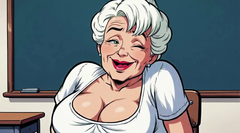 AI Porn: Naughty Cleavage Teachers Tease
