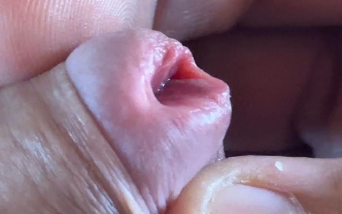 DaddyDoted: Wet Glans Hole Being Widened in Close up!