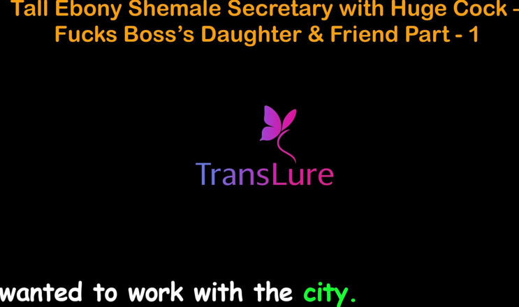 TransLure: English Audio Sex Story - Tall Ebony Shemale Secretary with Huge...
