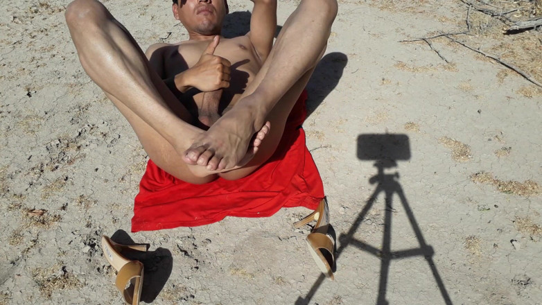 Misaelechowski: Cute Naked Shemale Shows You Her Body Lying Down with...
