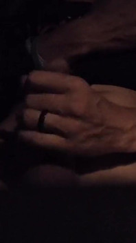Wife Drives Me Around Town While I Jerk My Cock with My Tits Out