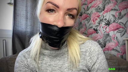 Gag Attack: Penny Lee - Custom turtleneck self gag
