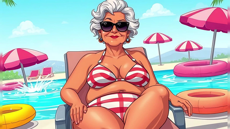 AI Porn: Desene animate cu bikini mature (fără nud)