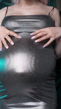 Pregnant in Tight Dress