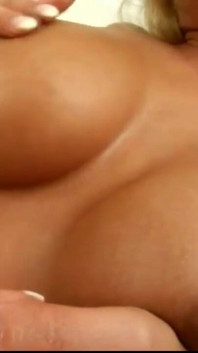 Blonde tests new dildo