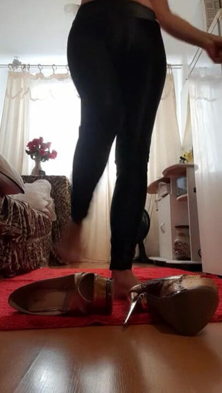 Stefany karoliny: Stefany Karoliny, usa pantalones de piernas brillantes y brillantes para...