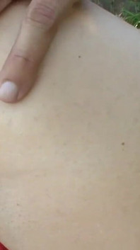 Pierced chick loves anal bang outdoor
