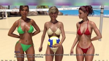3DXXXTEEN2 Cartoon: Tre ragazze calde sulla spiaggia. Sesso cartone porno 3D