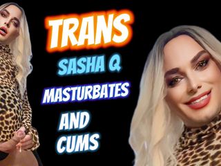 Sasha Q: Trans Sasha Q se masturbează și ejaculează