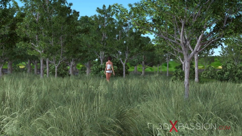 3dxpassion: lakri goblin raat men jangal men kathin phitnes larki ko...