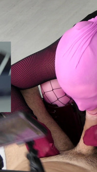 Pink Encasement Nylon Nora Fox Fuck Through Nylon