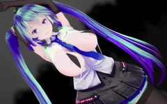 Thicc Hatsune Miku danse une chanson d'agneau sans culotte Hentai MMD 3D couleur de cheveux bleu foncé Modifier Smixix