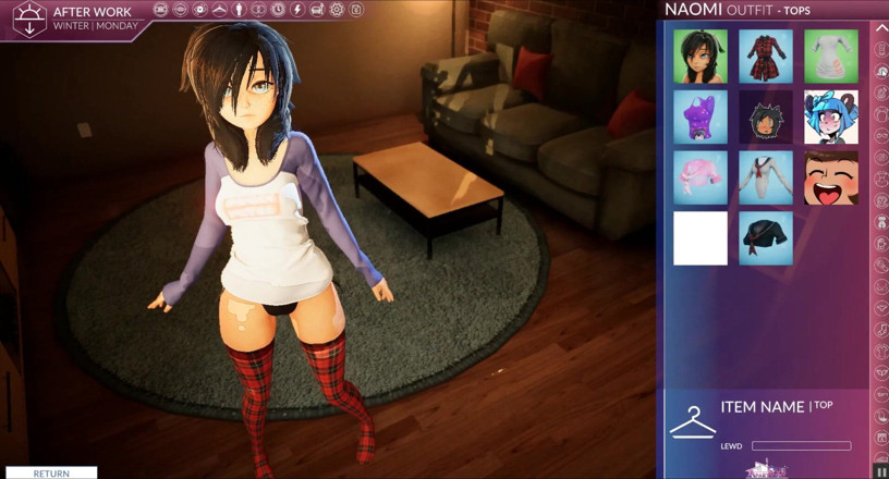 Cumming Gaming: Our apartment [Xmas Hentai porn play], ep.1. My roommate take sexy...