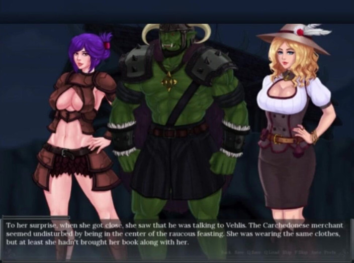 3DXXXTEEN2 Cartoon: Sabia memainkan dewa bertanduk untuk orc terangsang. Seks kartun porno 3D