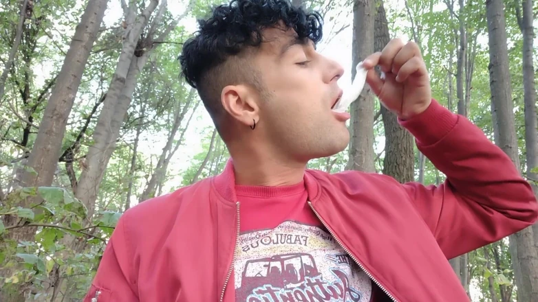 Idmir Sugary: Playing with Cruisers Used Condom in Mouth and Eating His...
