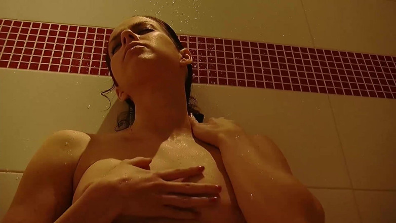Toy Sluts: Cute brunette babe enjoys masturbating in the bathroom