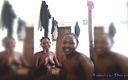 African Beauties: Knubbig ebenholts och vän het dusch och piss kul