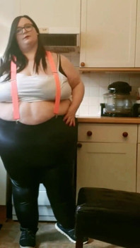 SSBBW BBW Kitchen Play in Sexy Tight Clothing Part 2