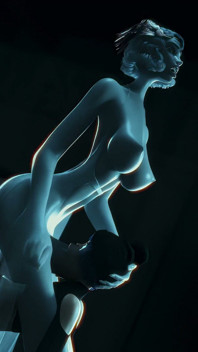 Riley the Ghost Gal fucked przez Futanari Big Dick Silver Lady - Animacja 3D