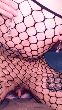 Nipple Bells Chiming with Every Touch, I Tease My Over-sensitive Nipples While My Dickclit Throbs for Round Two