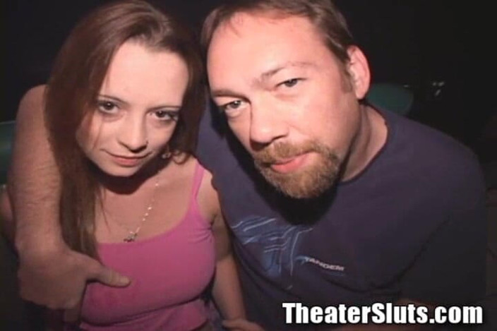 Theater Sluts: Anal Teen Pretty Girl Gangfucked in Porno Theater Ass Fucking...