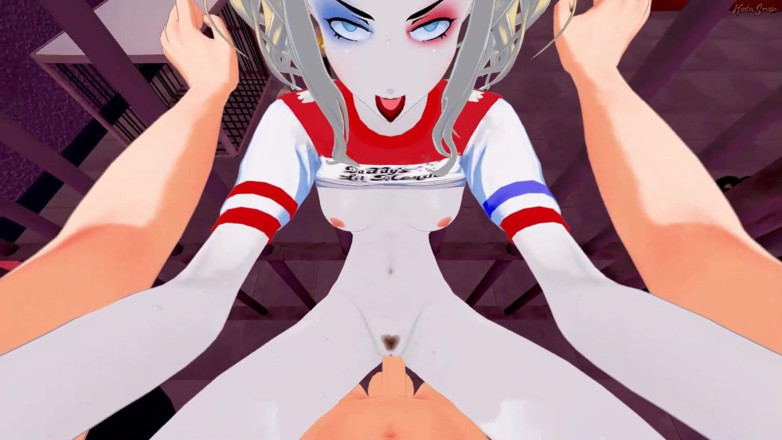 Hentai Smash: You POV fuck Harley Quinn in a sex dungeon, rides...