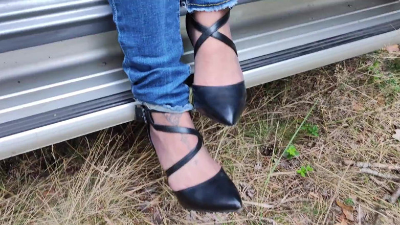 EricSkyMDH: Outdoor Nylon Footjob A Podpatky