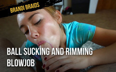 BrandiBraids: 자지를 빨고 핑거링하는 핫한 십대