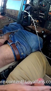 Pilot Stepdaddy Gets Blowjob From Co-pilot Boy in Airplane