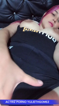 College Girl Makes Video Call with Colombian