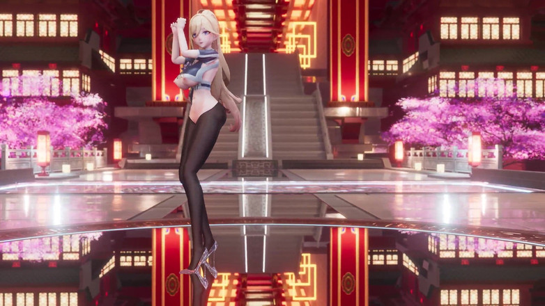 MikuMotion: [mmd] Marionette Erotic Uniform Černé punčochy