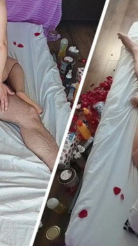 和一对素人情侣在卧室里的疯狂性爱。