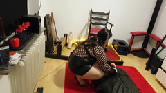 DOMINATRIX6: Lave en saco de cuero parte 1 - milf domina provoca atada...