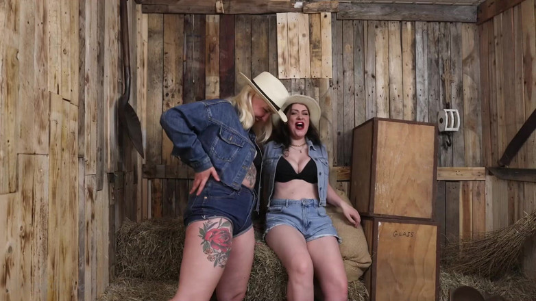 Domestic femdom: Barnyard Busting