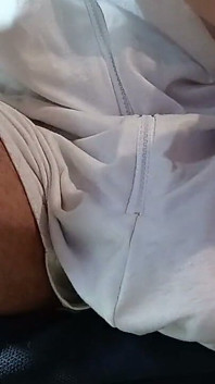 Huge Cock Peeking Out of Pants