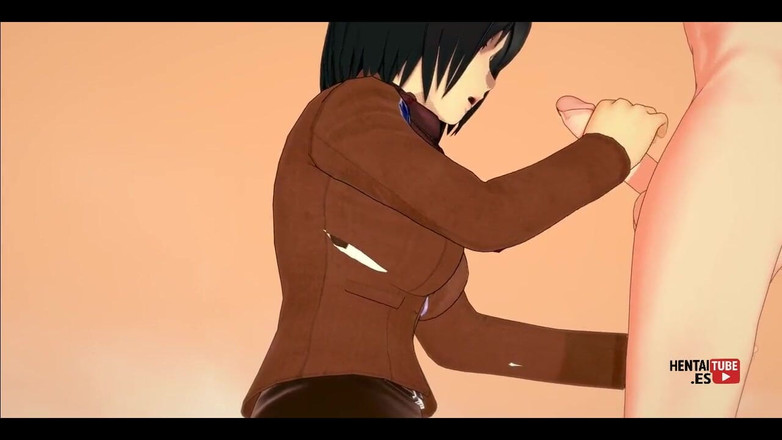 HentaiTubes: Shingeki no kyojin hentai - mikasa ngocok kontol eren, dan lanjut...