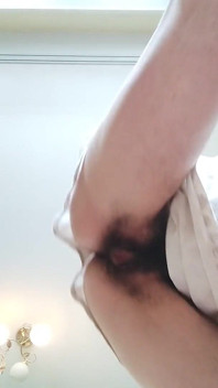 Sniff Hairy Pussy on Your Face! Naked Morning Stretching.