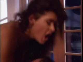 Babe Stars: Long-haired brunette babe sucks dick, then mounts dude for deep...