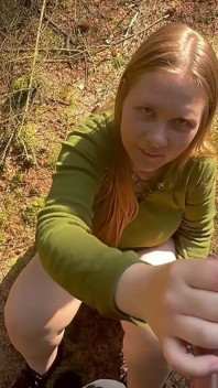 A Wet Quickie in the Woods with Hot Close-ups