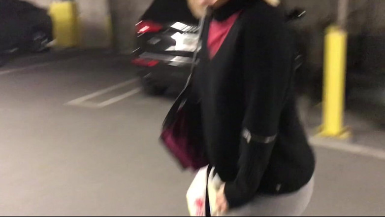 Evelin Stone: Risky Sloppy Car Horny Blowjob