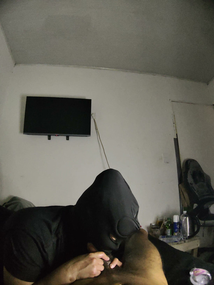 Cum-lobian dickdrainers: Throat Champ Black Mask